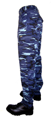 PANTALON LARGO CAMUFLAJE AZUL